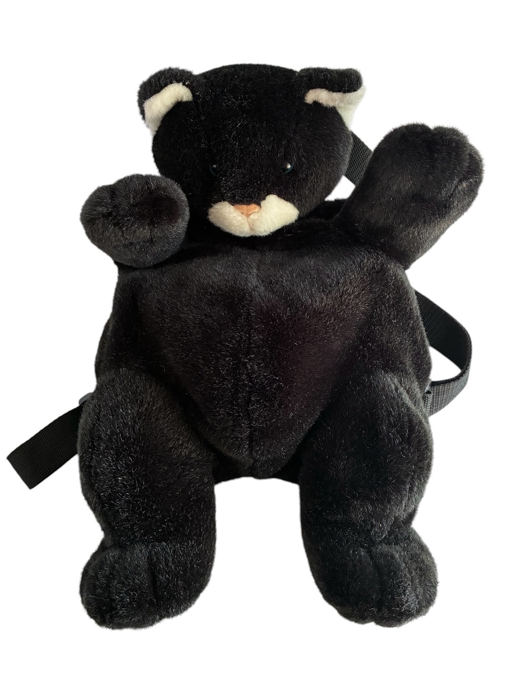 Vintage Mango Kids Black Cat Plush Backpack